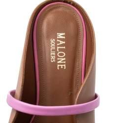 مملوكة مسبقًا حذاء مول مالون سولييه فلات مورين جلد وردي/ بني مقاس 37