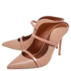 Pre Owned Malone Souliers Beige Leather Maureen Sandals Size 38