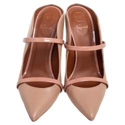 Pre Owned Malone Souliers Beige Leather Maureen Sandals Size 38