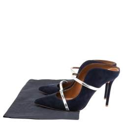 Pre Owned Malone Souliers Navy Blue Suede Maureen Pumps Size 40