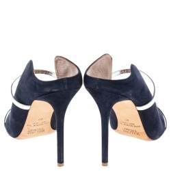 Pre Owned Malone Souliers Navy Blue Suede Maureen Pumps Size 40
