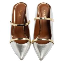 Pre Owned حذاء كعب عالي مالون سولييه "ماورين" جلد فضي مقاس 38