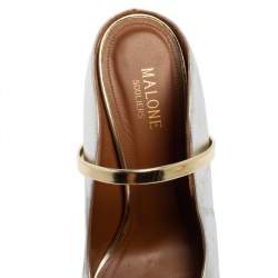 Pre Owned حذاء كعب عالي مالون سولييه "ماورين" جلد فضي مقاس 38