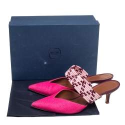 Pre Owned صندل مالون سولييه ماي سي رافية مغزولة متعدد الألوان مقاس 39.5