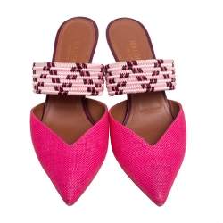 Pre Owned صندل مالون سولييه ماي سي رافية مغزولة متعدد الألوان مقاس 39.5