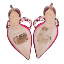 Pre Owned صندل مالون سولييه ماي سي رافية مغزولة متعدد الألوان مقاس 39.5