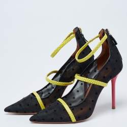 Pre Owned Malone Souliers Multicolor Net And Leather Robyn Pumps Size 38.5