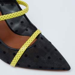 Pre Owned Malone Souliers Multicolor Net And Leather Robyn Pumps Size 38.5
