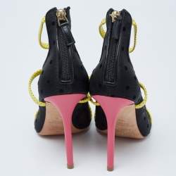 Pre Owned Malone Souliers Multicolor Net And Leather Robyn Pumps Size 38.5