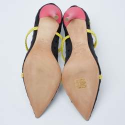 Pre Owned Malone Souliers Multicolor Net And Leather Robyn Pumps Size 38.5