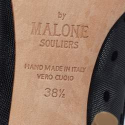 Pre Owned Malone Souliers Multicolor Net And Leather Robyn Pumps Size 38.5