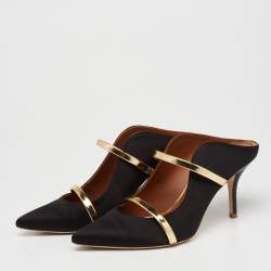 Pre Owned حذاء سلايد مالون سولييه موريين ساتان أسود مقاس 38