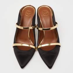 Pre Owned حذاء سلايد مالون سولييه موريين ساتان أسود مقاس 38