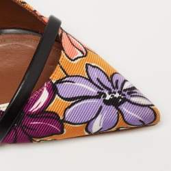 Pre Owned صندل مالون سولييه مورين جلد وكانفاس متعدد الألوان طبعة زهور مقاس 38