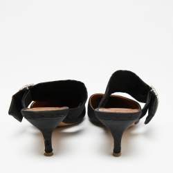 Malone Souliers Black Satin Crystal Embellished Maite Sandals Size 40