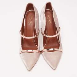 Pre Owned حذاء كعب عالي مانولو بلانيك مورين قطيفة رصاصي مقاس 40.5