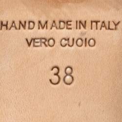 Pre Owned Malone Souliers Mustard Yellow Suede and Patent Leather Laney Slide Sandals Size 38