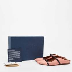 Pre Owned Malone Souliers Coral Pink Leather Maureen Flats Size 37