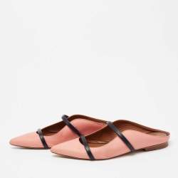 Pre Owned Malone Souliers Coral Pink Leather Maureen Flats Size 37