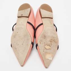 Pre Owned Malone Souliers Coral Pink Leather Maureen Flats Size 37