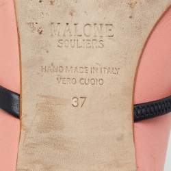 Pre Owned Malone Souliers Coral Pink Leather Maureen Flats Size 37