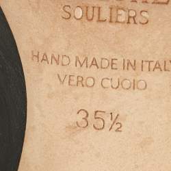 Pre Owned Malone Souliers Black Leather Maureen Pointed Toe Mules Sandals Size 35.5