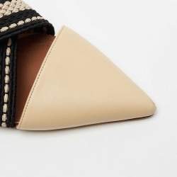 Malone Souliers x Roksanda Beige Leather and Elastic Dana Criss Cross Ankle-Strap Pumps Size 39