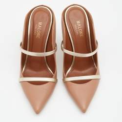 Pre Owned حذاء سلايد مالون سولييه مورين جلد ذهبي/بيج مقاس 37.5