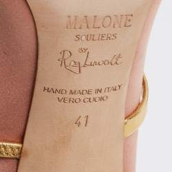 Pre Owned Malone Souliers Pink Satin Maureen Pumps Size 41