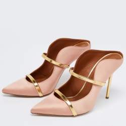 Pre Owned Malone Souliers Pink Satin Maureen Pumps Size 41