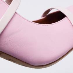 Pre Owned حذاء كعب عالي مالون سولييه مورين جلد كريمي/وردي مقاس 37