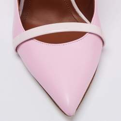 Pre Owned حذاء كعب عالي مالون سولييه مورين جلد كريمي/وردي مقاس 37