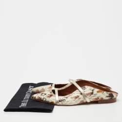 Pre Owned Malone Souliers Multicolor Python Leather Maureen Flat Mules Size 38.5