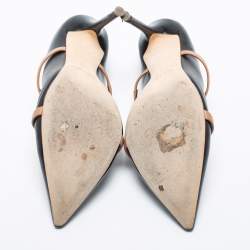 Pre Owned Malone Souliers Black/Tan Leather Maureen Mules Size 40