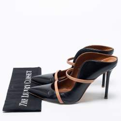 Pre Owned Malone Souliers Black/Tan Leather Maureen Mules Size 40