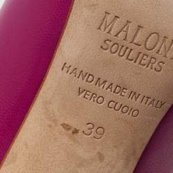 مملوكة مسبقًا Malone Souliers Pink/Beige Leather  Maureen Sandals Size 39