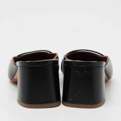 Pre Owned Malone Souliers Black Leather Carmen Mules Size 38