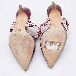 Pre Owned Malone Souliers Multicolor Patent Leather and Stretch Band Maisie Mules Size 37.5