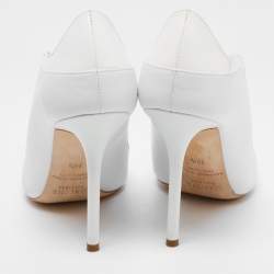 Pre Owned Malone Souliers White Leather Penelope Pumps Size 38.5
