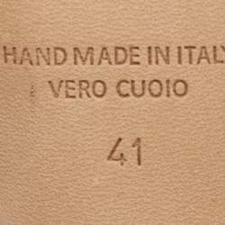 Pre Owned Malone Souliers Multicolor Python and Leather Montana Pointed Toe Lace Up Booties Size 41