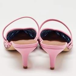 Pre Owned Malone Souliers Pink Leather Marla FTA 01 Mules Size 41.5