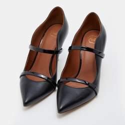 Pre Owned Malone Souliers Black Patent and Leather Maureen Pumps Size 36