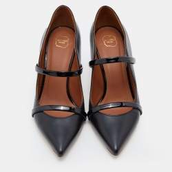 Pre Owned Malone Souliers Black Patent and Leather Maureen Pumps Size 36