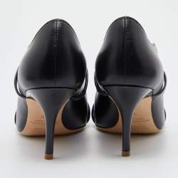 Pre Owned Malone Souliers Black Patent and Leather Maureen Pumps Size 36