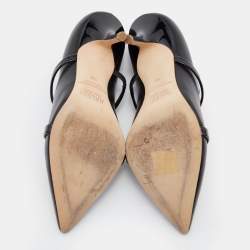 Pre Owned Malone Souliers Black Patent and Leather Maureen Pumps Size 36