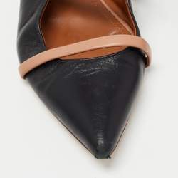 Pre Owned Malone Souliers Black Leather Maureen Flat Mules Size 36