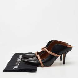 Pre Owned Malone Souliers Black Leather Maureen Mules Size 37