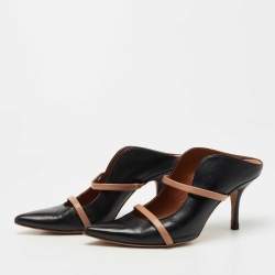 Pre Owned Malone Souliers Black Leather Maureen Mules Size 37