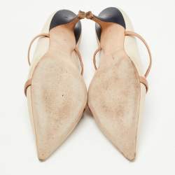 Malone Souliers Beige/Brown Leather Maureen Mules Size 39