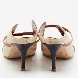 Malone Souliers Beige/Brown Leather Maureen Mules Size 39